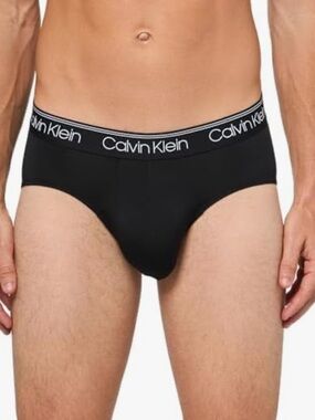 🆒 Calvin Klein Black Briefs with Logo Waistband
